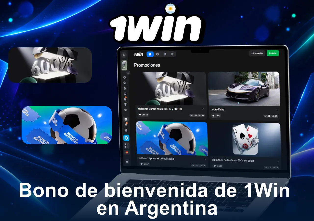 Bonos y promociones disponibles en Argentina, incluido el bono de bienvenida.